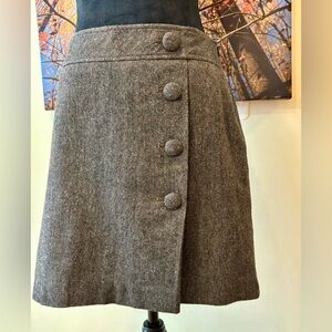 LOFT Brown A-line Mini Skirt for Work